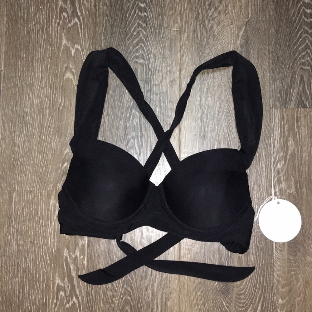 Tori Praver Swimwear Aimee Top in Black